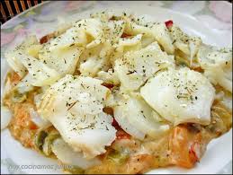 Bacalao fresco rebozado con pimientos y gajos de patata. Bacalao Fresco Con Verduras Hoy Cocinamos Juntos