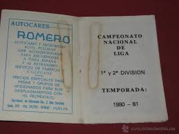 Óscar arnulfo romero y galdámez (* 15. Calendario Liga Primera Division 1980 1981 Pu Comprar Calendarios Deportivos Antiguos En Todocoleccion 45283018