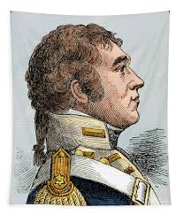 Portrait Of John Parker Boyd (1764-1830), American Officer During The War  Of 1812 Lithograph From 19th Century Illustration Tapestry