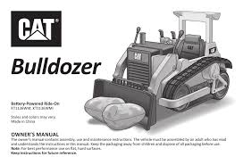 Cat Bulldozer 12v English Manualzz