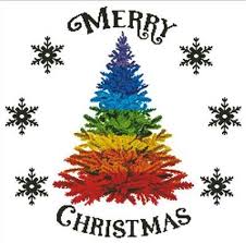 Rainbow christmas tree abstract vectors (98). Rainbow Christmas Tree Cross Stitch Pattern