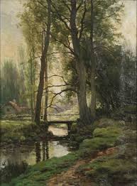 Wooded View With House Near A Brook By Ferdinand De Prins Blouin Art Sales Index Landscape Paintings Beautiful Landscapes Landscape