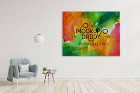 Brochures, magazines, books & banners. Painting Psd Mockup Template Mockup Daddy