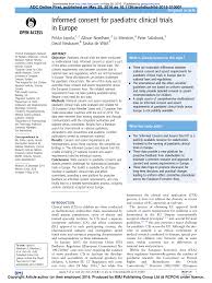 Can you take other medicines with ondansetron? Pdf Informed Consent For Paediatric Clinical Trials In Europe Table 1