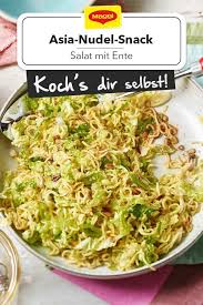 Leckerer Nudelsalat Im Asiastyle Mit Chinakohl Und Zarter Ente Probiere Es Aus Es Schmeckt Herrlich Rezept S Leckerer Nudelsalat Chinakohl Leckere Salate