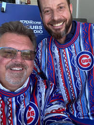 Sweaty armpit hug ! KFBK's Joe Michaels and Pat