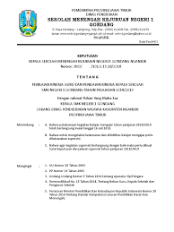 Meningkatkan kemampuannya untuk melaksanakan proses pelaksanaan. Contoh Sk Tim Pengembang Kurikulum Sd Smp Sma Smk 2019 2020