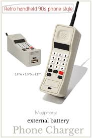 Remember The Cordless Phones Of The 90s Compare Your Cell Phone With This Throwback Styled Home Phone External Phone Charger Phone Fashion Cell Phone Charger