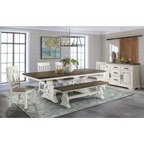 The rectangle dining table features a trestle style base, perfecting the rustic, farmhouse style. Seats 10 Or More Kitchen Dining Room Sets Tables You Ll Love In 2021 Wayfair