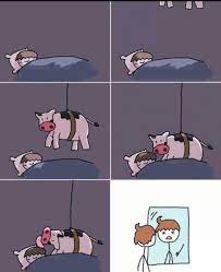Hair cow | Fun comics, Funny memes, Funny doodles