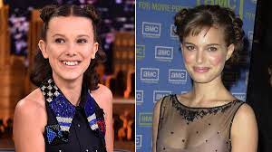 Estilo natalie portman natalie portman hot natalie portman movies beautiful celebrities most beautiful women nathalie portman tiara hairstyles elizabeth taylor celebrity pictures. Twitter Thinks Millie Bobby Brown Is Young Natalie Portman S Doppelganger Teen Vogue