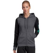 Womens Adidas Essential Linear Full Zip Hoodie In 2019