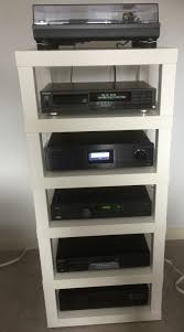 Shorten one of the shelving unit using a hand saw. Build A Diy Hi Fi Rack Using Ikea Lack Tables Audio Appraisal