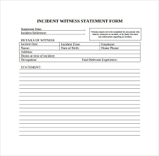 Incident Witness Statement Template Statement Template Statement Document Templates