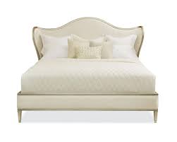 Its tall upholstered headboard is tailored to perfection in a stunning neutral fabric and outlined in a wood frame. King Size Bed Caracole Classic Bedtime Beauty Caracole Queen Size Traditional Upholstered