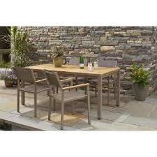 Hampton Bay Barnsdale Teak 5 Piece Patio Dining Set Set T1820 C2011 At The Home Depot Mobile Patio Dining Set Patio Patio Dining
