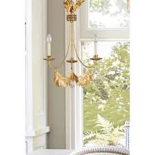 Shop French 3 Light Mini Distressed Gold Chandelier By Lucas Mckearn Overstock 27416590