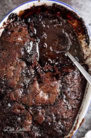 Cooled pudding will form a dark skin on top, which is our favorite part! Hot Fudge Chocolate Pudding Cake Cafe Delites