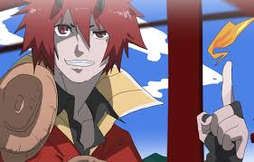 From the anime series demon slayer: Wallpaper Smile The Demon Horns Guy Images For Desktop Section Syonen Download