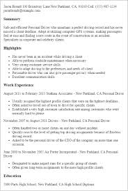A strong cv personal profile is vital if you want to land the best jobs on the market. Personal Driver Resume Template Best Design Tips Myperfectresume