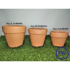 Sediakan pasu berisi tanah dan masukkan biji cili, siram dua kali sehari. Round V Shape Terracotta Flower Pot Pasu Bunga Tanah Liat Hp Ym001 Shopee Malaysia
