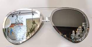 Vintage small rattan desk chair, wicker vanity chair, bamboo chair, patio chair, bentwood chair, round back chair, boho style chair, coastal. Oversized Aviator Mirror Sunglasses At 1stdibs