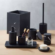 Free shipping on prime eligible orders. Nexus Black Marble Bath Accessories Cb2 Modern Bathroom Accessories Black Bathroom Accessories Marble Bath