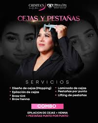 Flyer Cejas y Pestañas SERVICIOS Chinitas Beauty Studio
