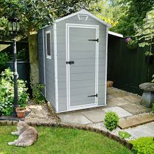 Keter 6x4 Apex Double Resin Wall Plastic Shed Departments Diy At B Q Plastic Sheds