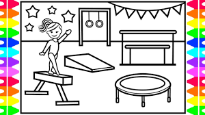 Fish 6 animals coloring pages. How To Draw Gymnastics For Kids Gymnastics Drawing For Kids Gymnastics Coloring Pages Kids Youtube