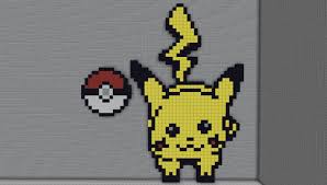 Pixel Art Pikachu Pokemon Pokeball Minecraft Map Pokemon pokeball ilustración, pikachu ash ketchum pokémon libro para colorear, pokeball, borde, pokemon png.