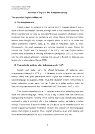 In private higher education institutions, english is usually the language of instruction. Pdf Varieties Of English The Malaysian Identity Pravindharan Balakrishnan Academia Edu