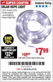 One Stop Gardens Solar Rope Light For 7 99 Solar Rope Light Rope Light Harbor Freight Tools