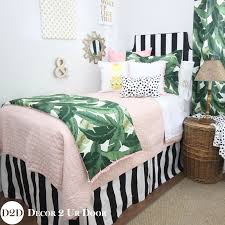 Palm Tree Bedding Sets For Dorm Rooms Black And White Palm Tree Bedroom Designer Preppy Dorm Room Beddi Dorm Bedding Sets Designer Dorm Bedding Dorm Bedding