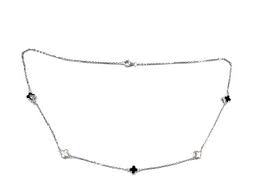 Shop now for silver four leaf clover pendant. Sterling Silver Mother Of Pearl Black Onyx Clover Necklace Men Details Easton Shoes