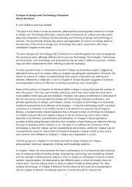 Are you a student, who is just interested in knowing the secrets of critique writing or you are a teacher, who is having difficulties when it comes to teaching others critique writing? Pdf Critique In Design And Technology Education About The Book