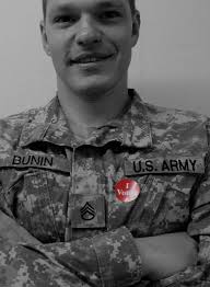 Staff Sgt. Artem Bunin of Task Force 34 displays his