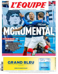 Get the full lequipe.fr analytics data and traffic to lequipe.fr by country. O Xrhsths L Equipe Sto Twitter Monumental La Une Du Journal Lequipe Ce Dimanche 30 Juin Apres La Qualification Des Bleus Pour Les Quarts De Finale Du Mondial Https T Co D4nnaz0ih6