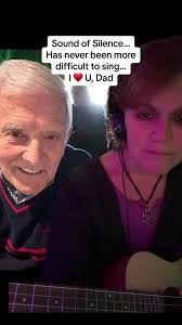 Blonde Girl Sings with Her Dad The Sounds of Silence