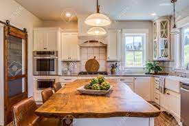 Maybe you would like to learn more about one of these? Gorgeous Custom Wood Top Kitchen Island Stock Photo Picture And Royalty Free Image Image 148497152