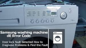Pry out the latch on the door lock assembly using a knife or another thin and sharp object. Samsung Washing Machine De Error Code Door Lock Fault Youtube