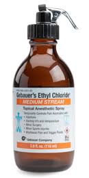 This is a bottle of gebauer's ethyl chloride medium jet stream spray. Patient Comfort Products Gebauer