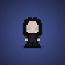 Famous Characters In Pixel Art Severus Snape Or Severus Piton From J K Rowling S Harry Potter Series Pixelart Pixel Art Characters Pixel Art Stitch Disney