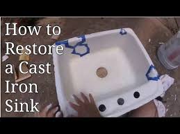how to restore a cast iron sink youtube