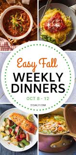 Weekly Dinner Meal Plan Week 41 Easy Fall Dinners Easy Fall Dinners Healthy Fall Dinner Fall Dinner