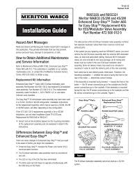 Meritor Wabco R955321 Installation Guide Manualzz Com