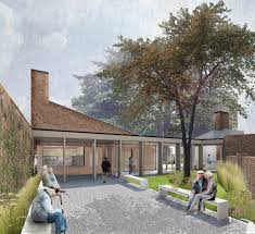 160104 Mae Architects The John Morden Centre Architecture Healthcare Courtyard View Sfw Morden Courtyard Design Architecture Rendering