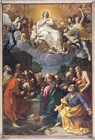 Although the assumption was only officially declared a dogma by pope pius xii in his apostolic constitution munificentissimus deus in 1950, its roots in catholic culture and art go back many centuries. Guido Reni The Assumption Of The Virgin Mary Art Print Canvas On Stretcher