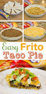 The Tastiest And Easiest Dinner Ever Easy Frito Taco Pie Super Fun Video Tutorial And Step By Step Photos Fast F Recipes Easy Meals Mexican Food Recipes
