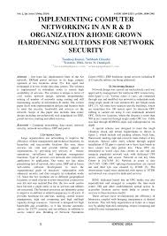 Find any text from microsoft word. Pdf Implementing Computer Networking In An R D Organization Home Grown Hardening Solutions For Network Security